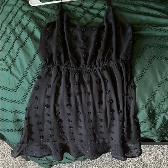 Emerald Sundae Dresses & Skirts - Black Sleeveless Dress with Floral Details